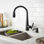 Pull Down Single Handle Kitchen Faucet with Soap Dispenser