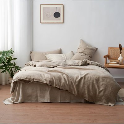 Ensemble de housse de couette 100% lin français 100% naturel (plusieurs tailles et couleurs)
