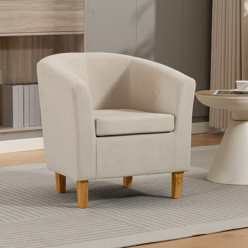Upholstered Armchair, Beige