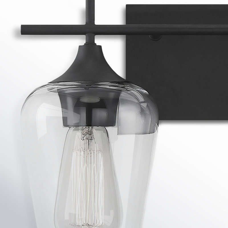 Éclairage pour meuble-lavabo à intensité variable Breena, Noir, noir, noir, noir, Clear