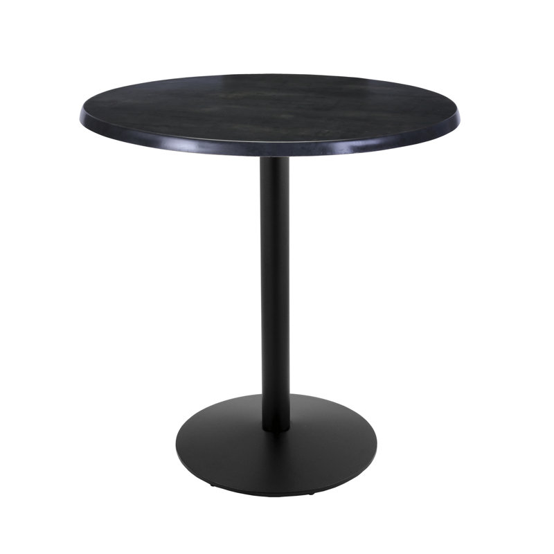 Table de bar d'intérieur / d'extérieur Dicule, L 36 po x l 36 po, Acier noir