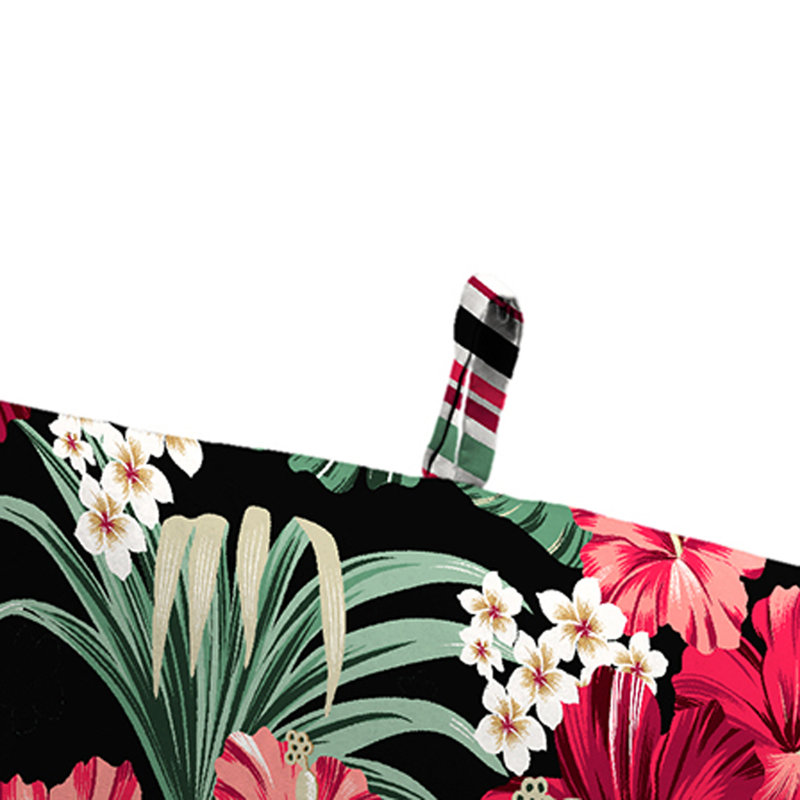 Reversible Outdoor Chair Cushion with Ties, Multi-Colored Floral 2