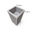 Pot à fleurs carré en aluminium Modern