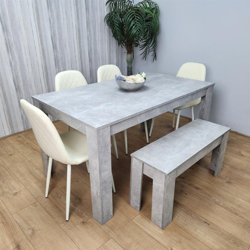 Marnika 6 - Person Dining Set, Cream