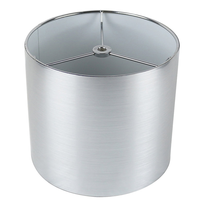 Abat-jour tambour en plastique 7 "H (araignée), Argent