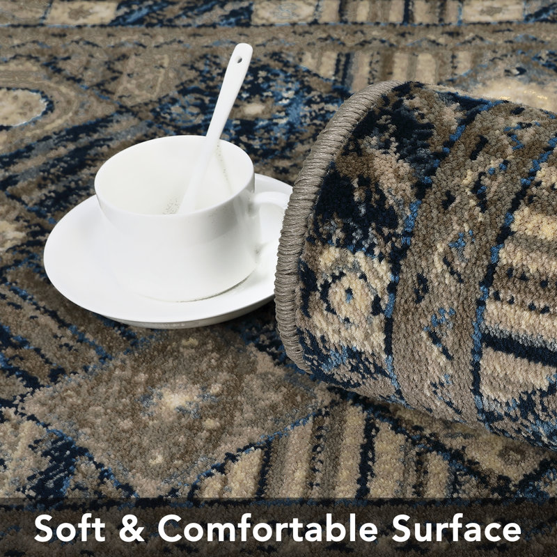 Tapis Aderonke avec envers antidérapant, Tapis de couloir 2 pi x 6 pi