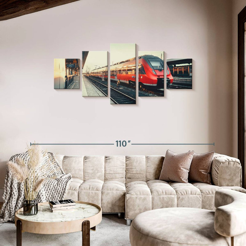 Red Train, 36" H x 80" W
