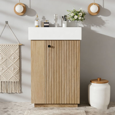 Meuble-lavabo de 21,6 po avec lavabo en céramique