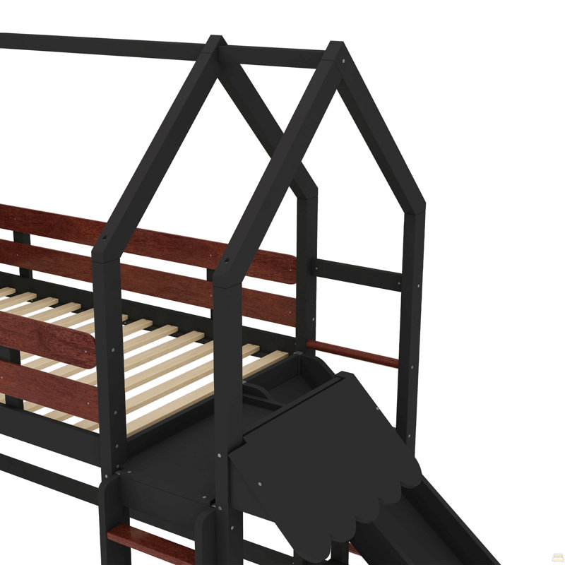 Ebern Designs Twin Size Loft Bed With Bookshelf - Wayfair Canada
