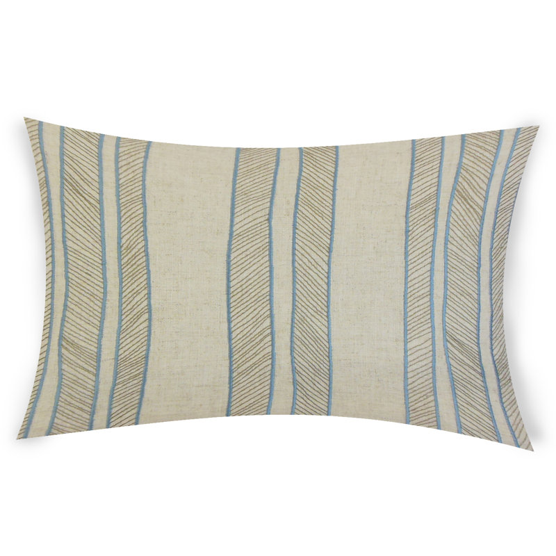 Coussin lombaire , Bleu, 12 po x 18 po