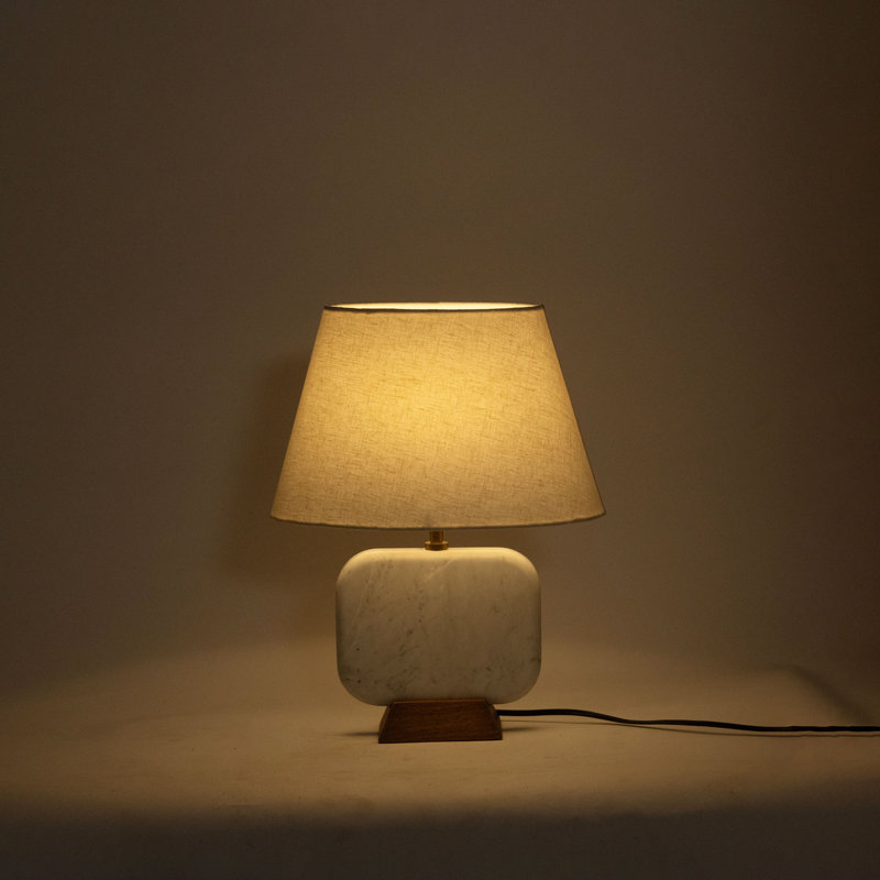 Lampe de table Culloden, Marble, Blanc, Blanc cassé