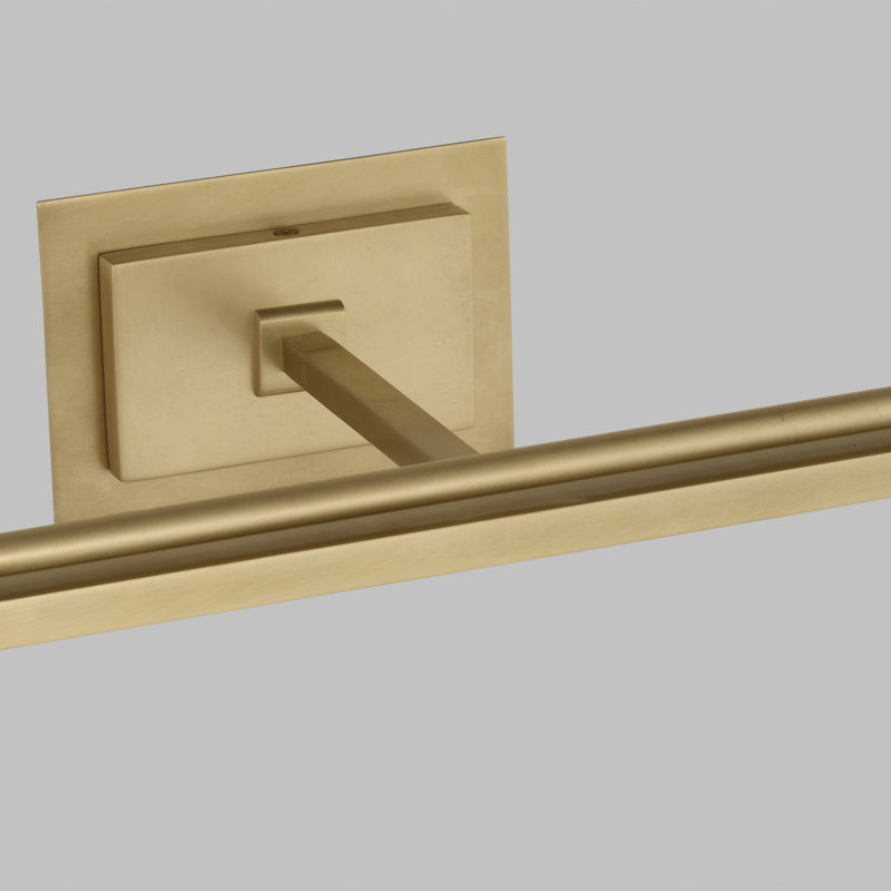 Kal Dimmable LED Wall Mounted Picture Light, Natural Brass