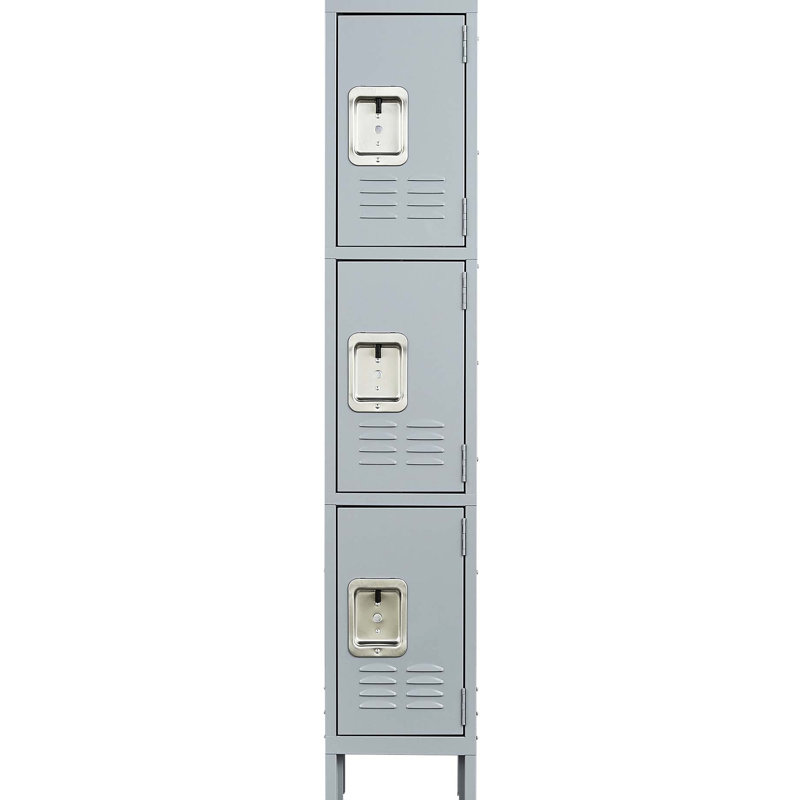 66 po h Casiers en métal, rangement pour garage - Bureau polyvalent gris