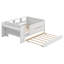 Lit de jour simple avec tiroirs et lit gigogne, lit plateforme en bois avec table et station de charge USB-1080430130