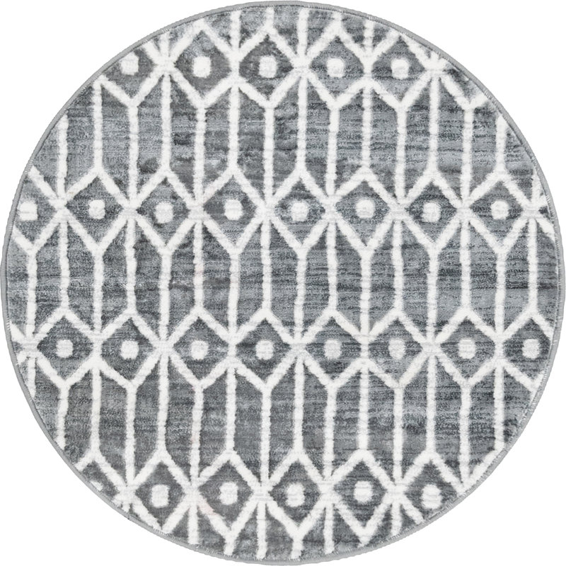 Patric Geometric Indoor Rug, Round 3'3"