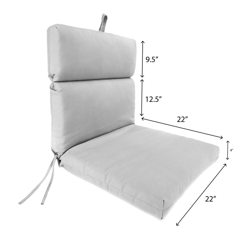 22" x 44" Outdoor Chair Cushion with Ties and Loop, Giden Stripe Cider