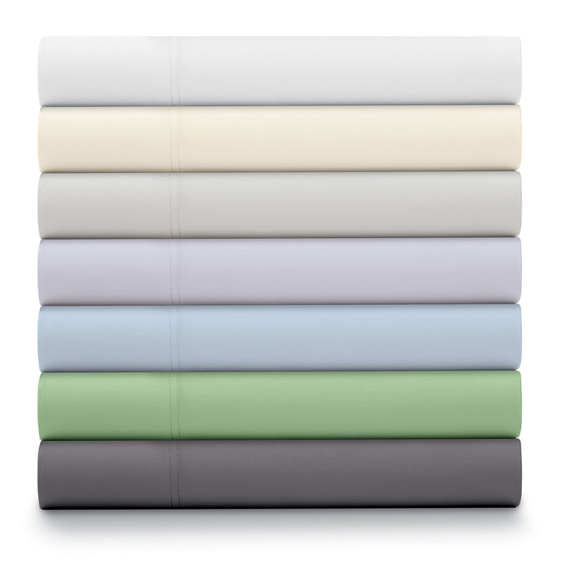 Full White Cotton Sateen 4-Piece Sheet Set