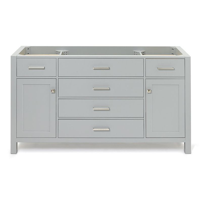 Base de meuble-lavabo double Petrel, gris