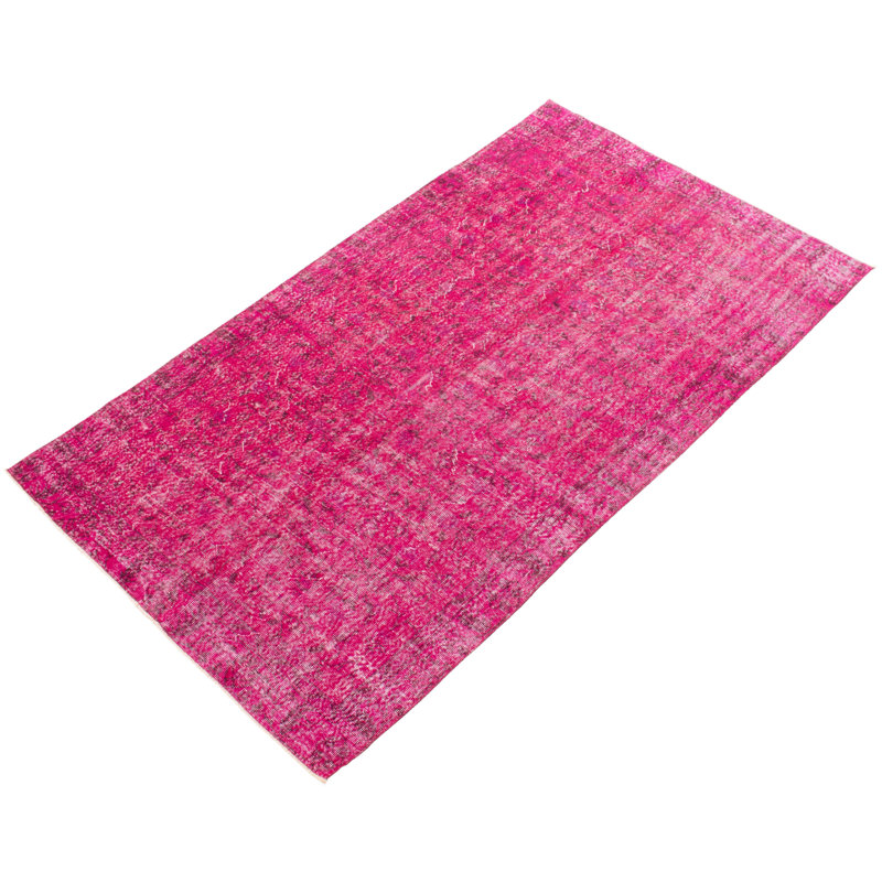 Tapis rose foncé à transition de couleur 5 pi 3 po x 9 pi 1 po