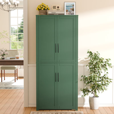 Armoire de rangement autoportante 67 po avec tablettes réglables