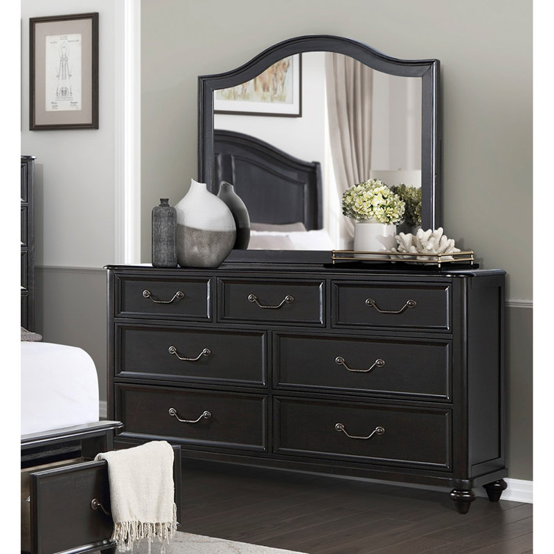 Commode de 7 tiroirs au fini anthracite