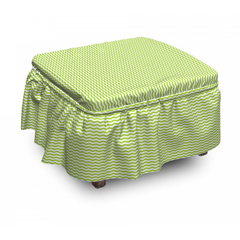 Housse pour repose-pieds zigzag lines