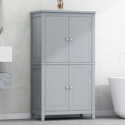 Armoire de rangement autoportante moderne Iridell avec tablettes réglables et finition imperméable
