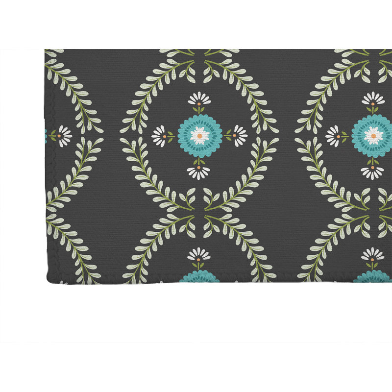 Tapis de cuisine antidérapant Bree, Gris anthracite, Rectangulaire 3 pi x 5 pi