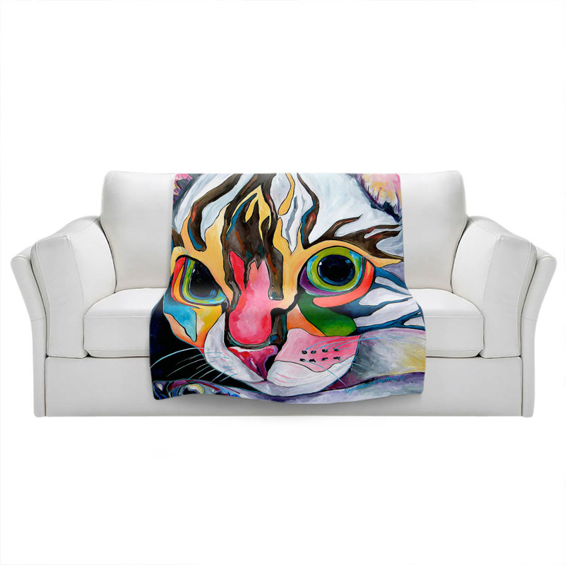 Hand Woven Throw Blanket, 68" W x 80" L