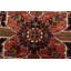 Tapis oriental rétro en laine rouge noué à la main 7 pi 6 po x 9 pi 2 po Tribal
