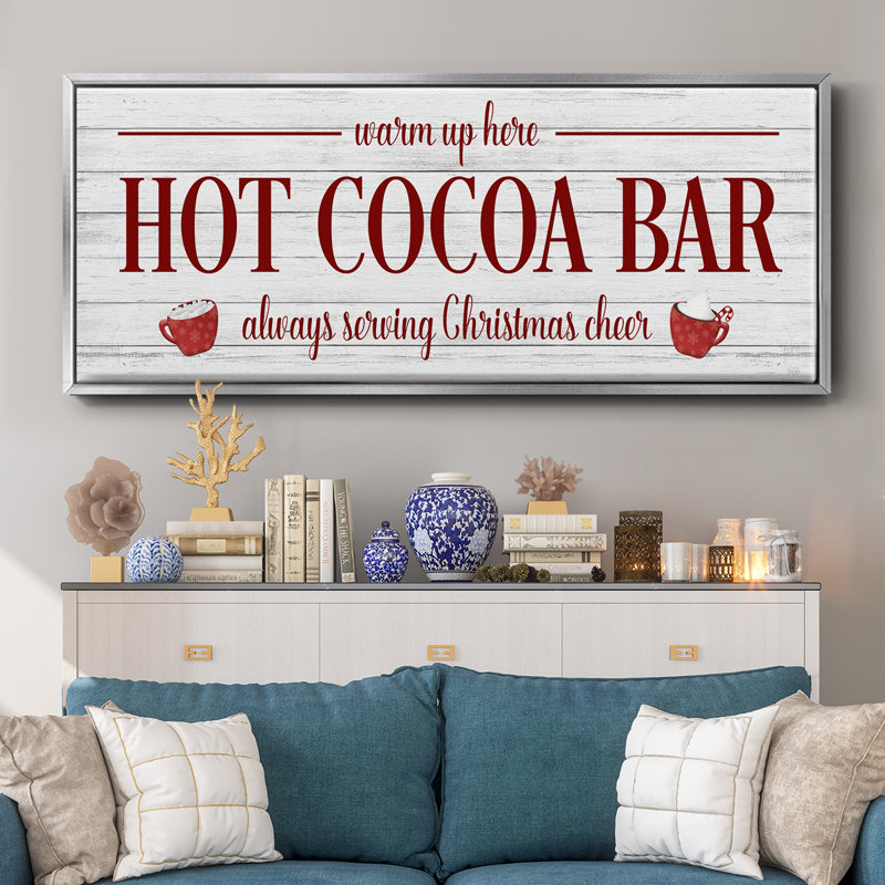 Hot Cocoa Bar - toile encadrée, H 20 po x l 50 po