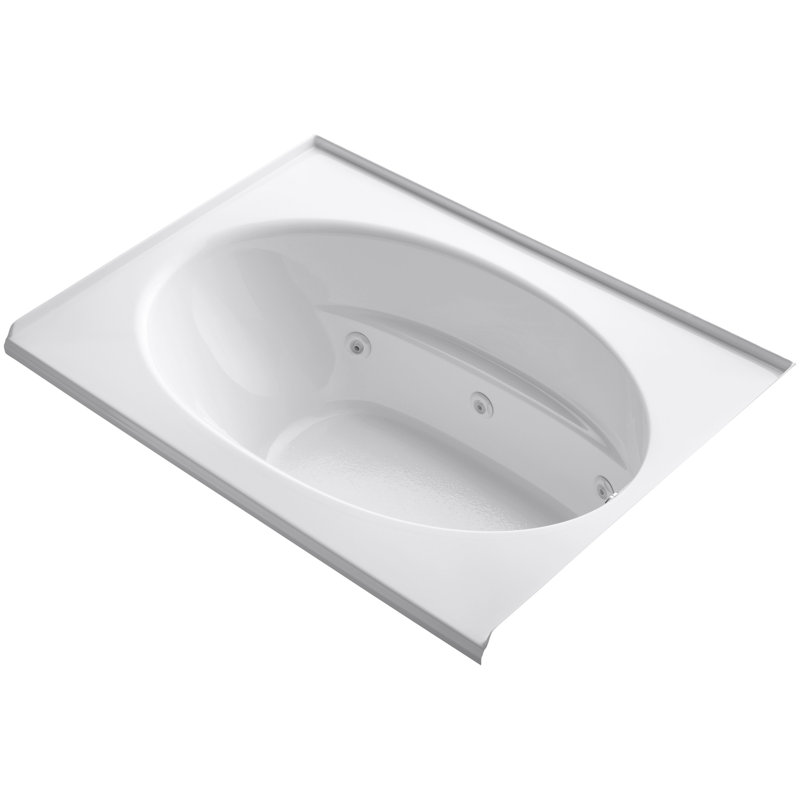 Baignoire de tourbillon à chute 60" x 42" Windward, Blanc