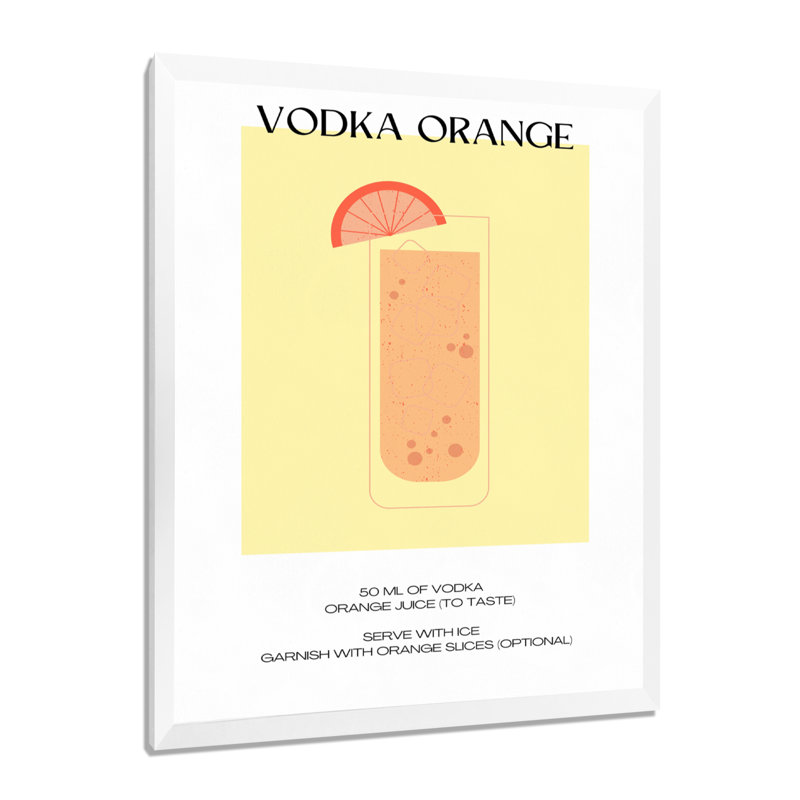 «Vodka Orange Punch Party», impression d'art mural, Cadre photo blanc, H 32 po x l 24 po