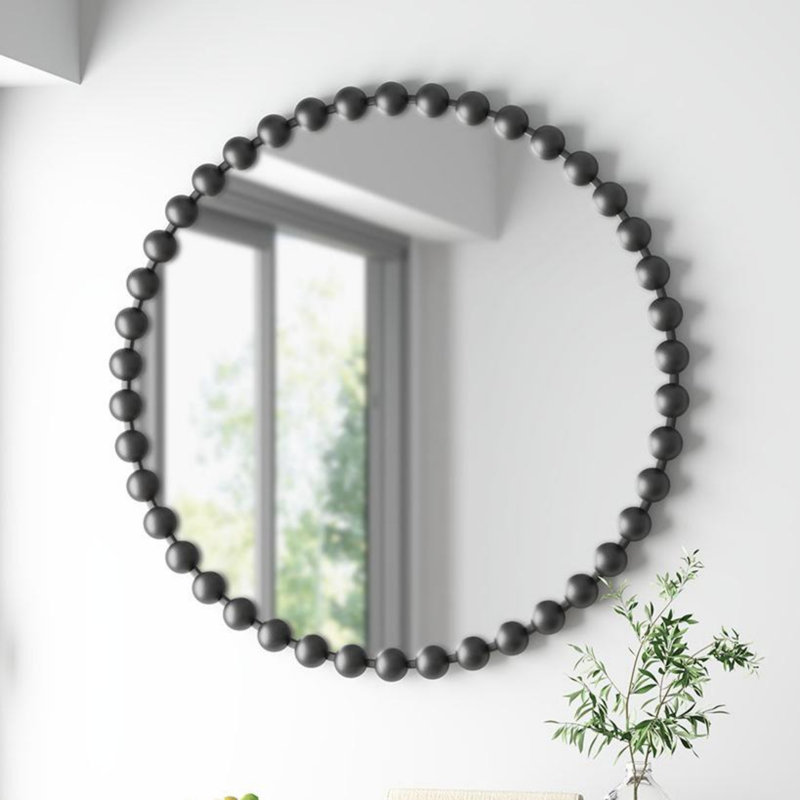 Miroir d'appoint, Noir, 36 po x 36 po