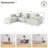 118" NASA-Grade Sectional Sofa with Cloud Couch Design & Zero Assembly, 5-Person Capacity Multi-Functional Seating