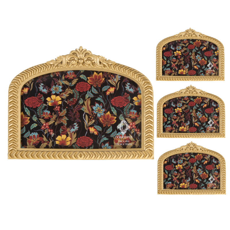 Bradt Gold Gold / Resin Picture Frame - Set of 4