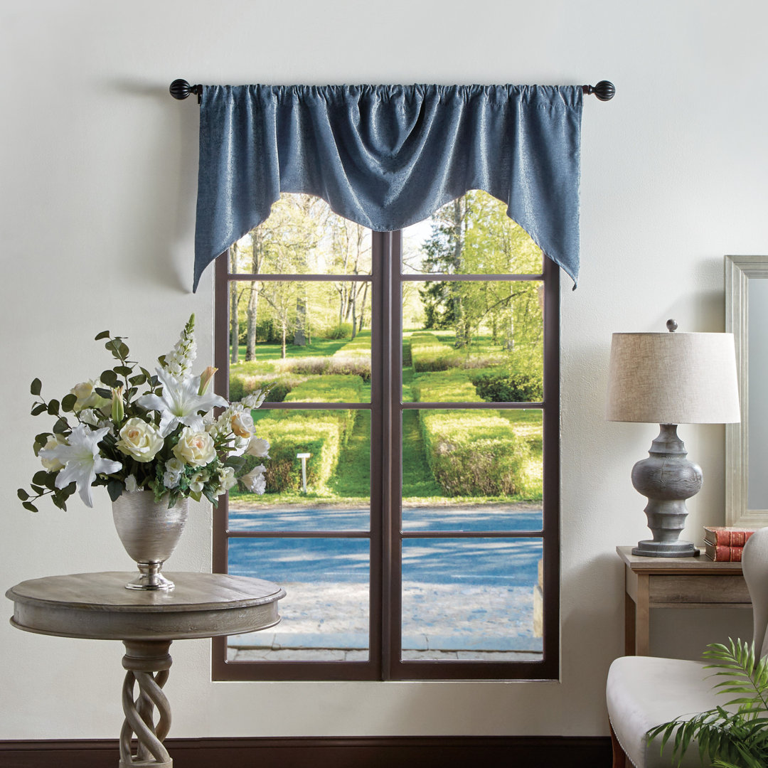 Martha Stewart Naples Chenille 72" x 28" Window Valance Martha Stewart 