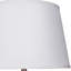 Lampe de table 29 po en métal argenté avec abat-jour empire blanc classique
