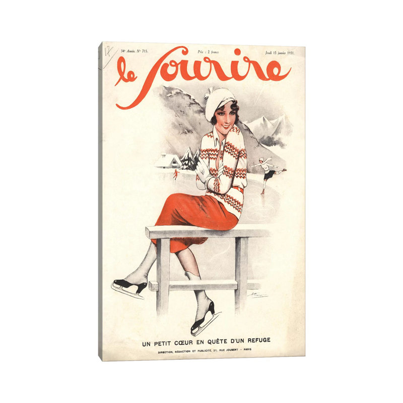 1930s Le Sourire Magazine Cover by The Advertising Archives - Gallery-Wrapped Canvas Giclée on Canvas, Canvas