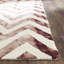 Tapis géométrique marron / ivoire en laine / coton touffeté à la main Vandangle-16763135