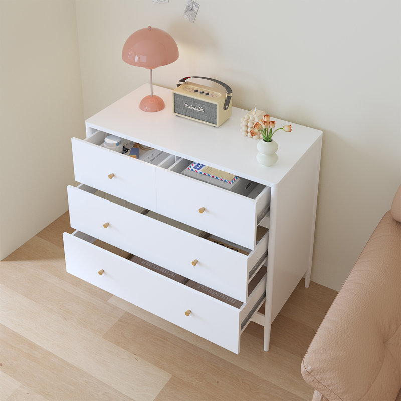 Commode blanche à 4 tiroirs pour enfants