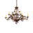 36" Wide Oak Leaf 9 Light Chandelier