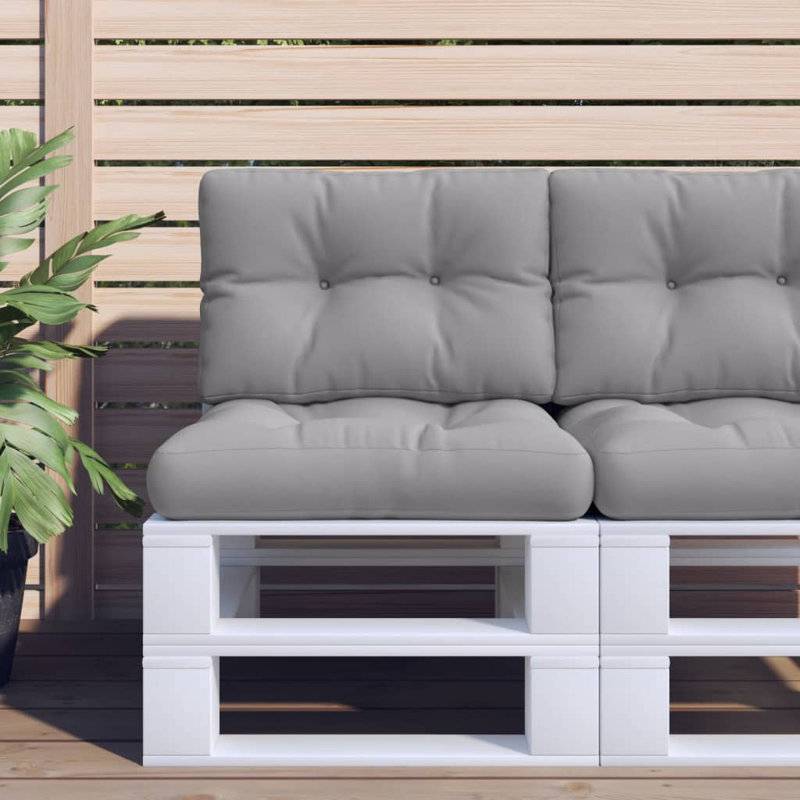 Polyester gris coussin de palettes vidaXL 23,6 po x 15,7 po x 4,7 po, 23,6 po H x 15,7 po L x 4,7 po P, Gris