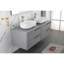 Lavabo pour salle de bain en acrylique blanc peu encombrant, conception ovale moderne