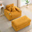 Canapé 43 po avec repose-pieds en velours côtelé 43 po-1780684613