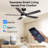 52" 5-Blade Smart Ceiling Fan with Light, WiFi/APP/Voice/Remote, 6 Speed High Airflow Low Noise DC Motor Reversible Airflow-799656595-799656589