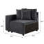 Fauteuil d'appoint gris moderne avec dossier moelleux et siège confortable