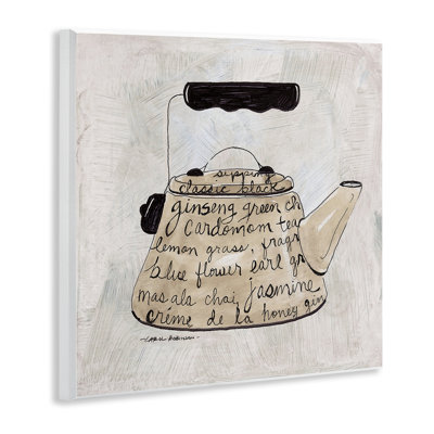 Coffee & Tea Kettle Phrases Wall Plaque Art, design by Carol Robinson