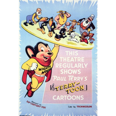 Ce cinéma présente régulièrement l'affiche de film Terrytoon de Paul Terry (11 X 17) - Article # MOVGD6952
