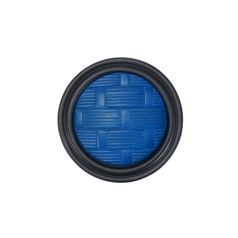 Spectra Weaves knob in chrome finish, Black/Deep Blue